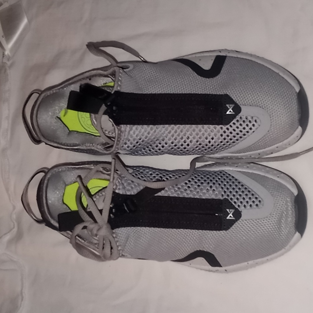 Kids size US 6.5  black and gray sneakers